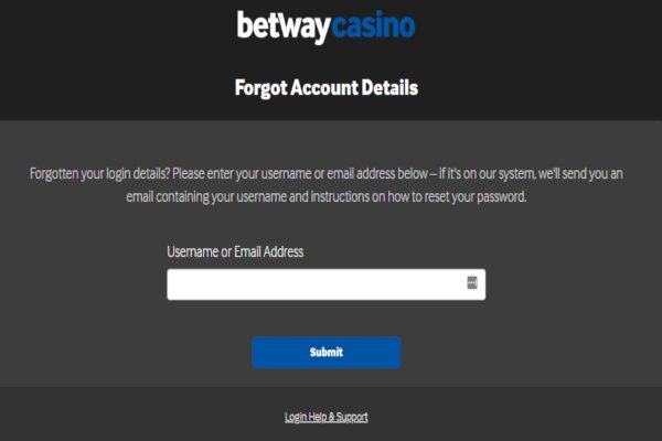 Betway account recovery