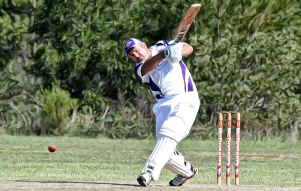 a man batting in cricket