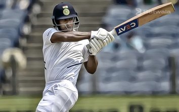 Mayank Agarwal Knocks 108 During Day 1 of Second Test